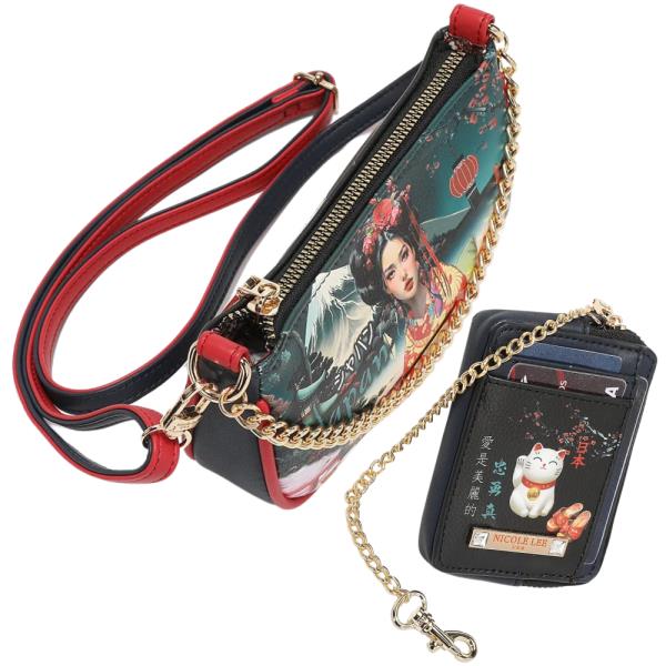 NICOLE LEE HOLLYWOOD DRIVE 2 PC GIFT SET (CROSSBODY & WALLET)