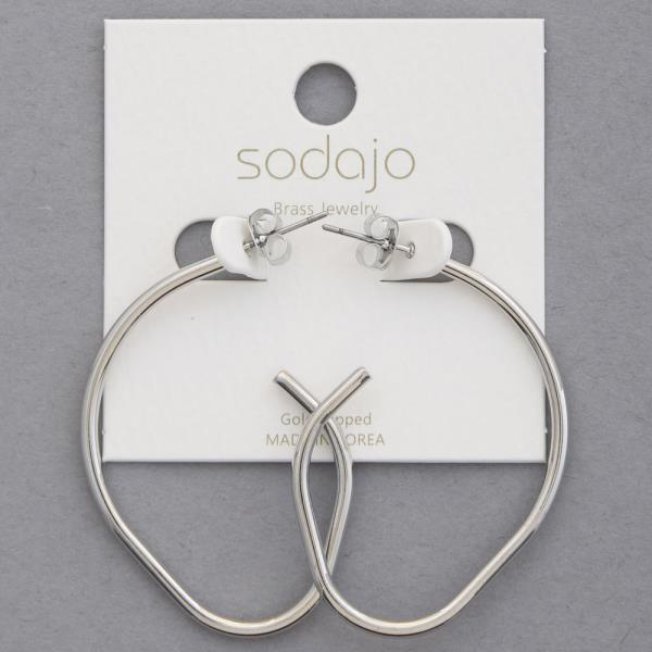 SODAJO ORGANIC SHAPE GOLD DIPPED EARRING