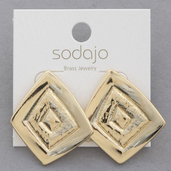 SODAJO METAL GOLD DIPPED EARRING