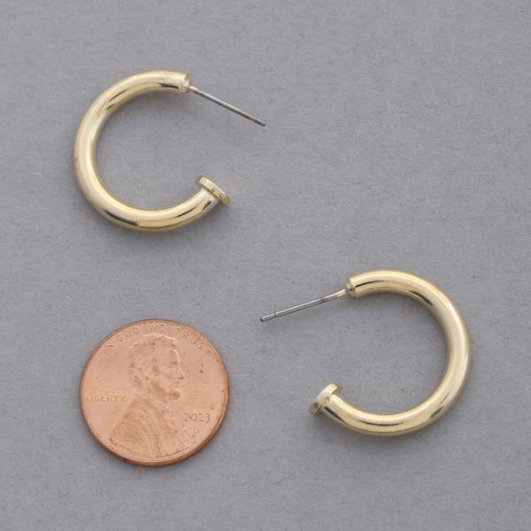 SODAJO OPEN HOOP GOLD DIPPED EARRING