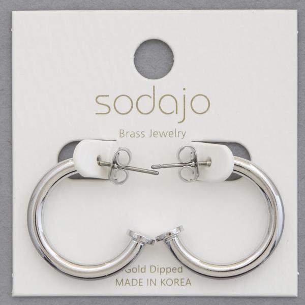 SODAJO OPEN HOOP GOLD DIPPED EARRING