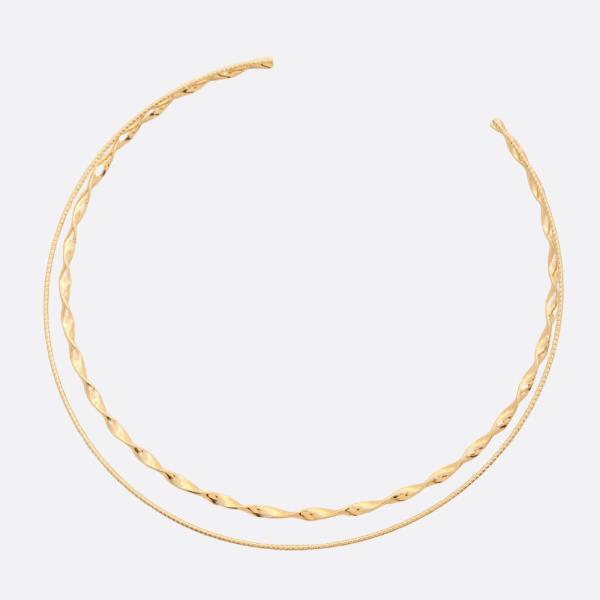 SODAJO TWISTED LAYERED GOLD DIPPED METAL CHOKER