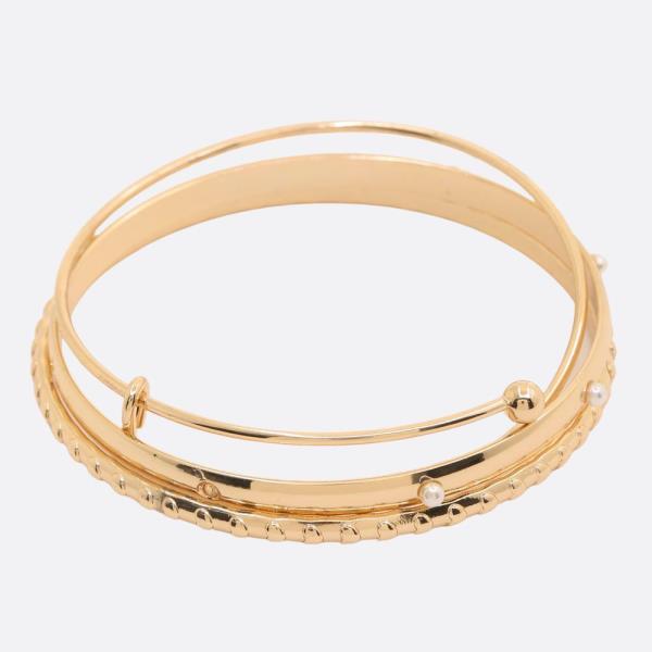 SODAJO METAL GOLD DIPPED BANGLE BRACELET SET