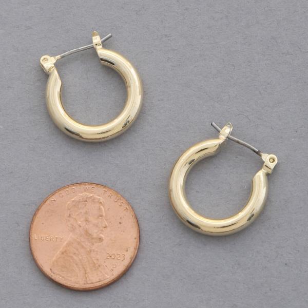 SODAJO MINI HOOP GOLD DIPPED EARRING