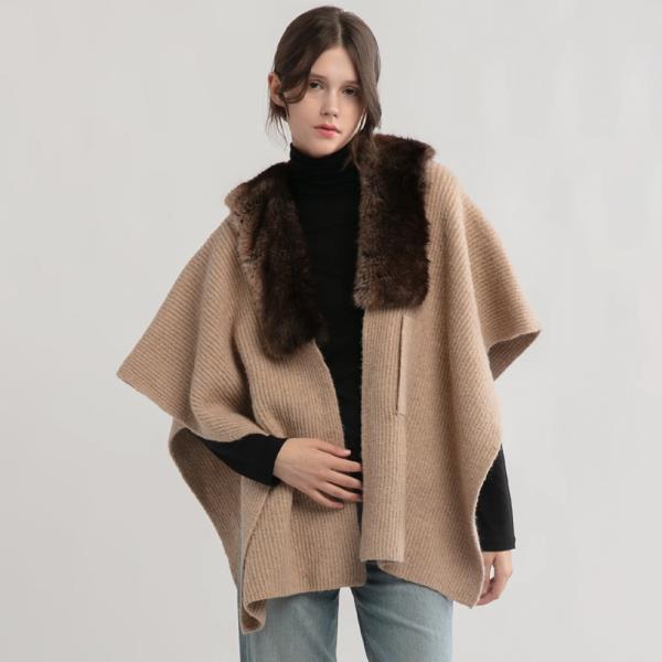 FUR COLLAR SHAWL