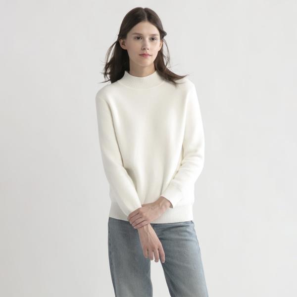 THERMAL MOCK NECK SWEATER