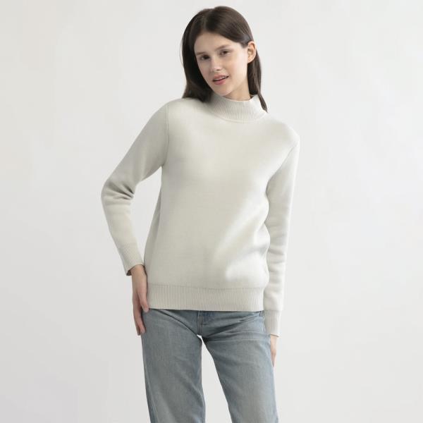 THERMAL MOCK NECK SWEATER