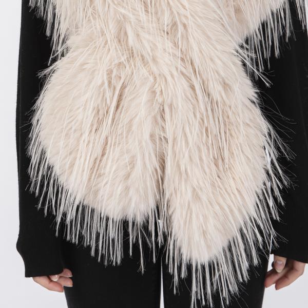 FAUX FUR PULL THROUGH SHAWL