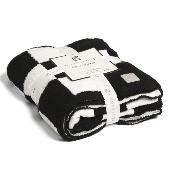 CHECKERED REVERSIBLE THROW BLANKET