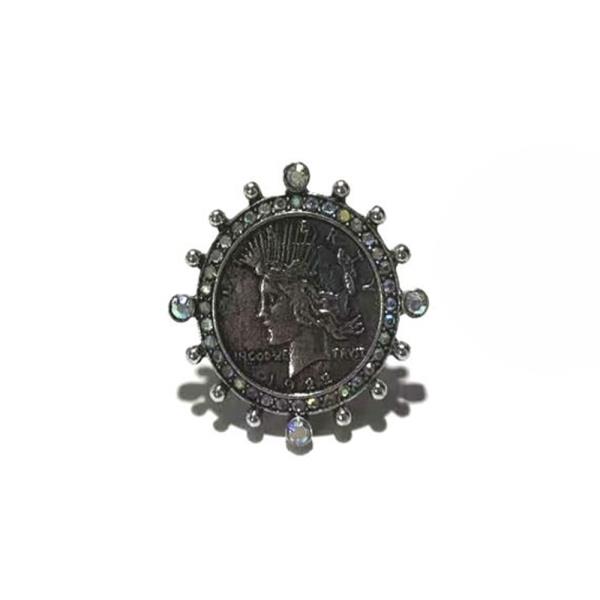 WESTERN COIN WIDE RING