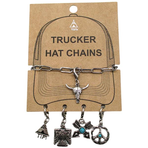 WESTERN STYLE TRUCKER HAT CHAIN WITH CHARM