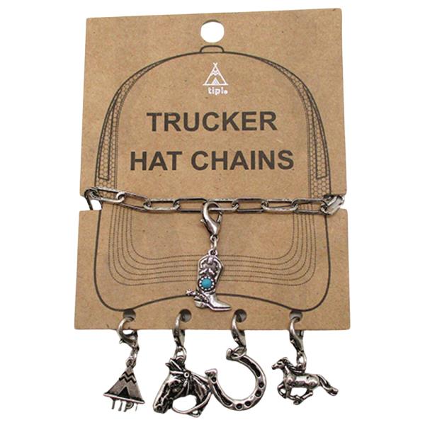 WESTERN STYLE TRUCKER HAT CHAIN WITH CHARM