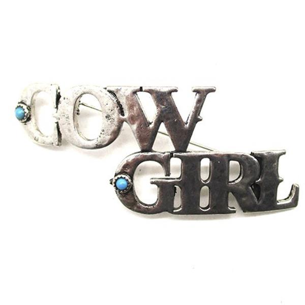 COWGIRL BROOCH PIN