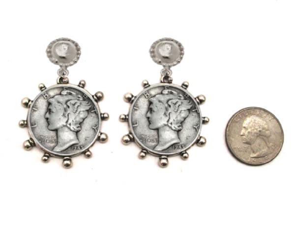 WESTERN STYLE COIN EARRING