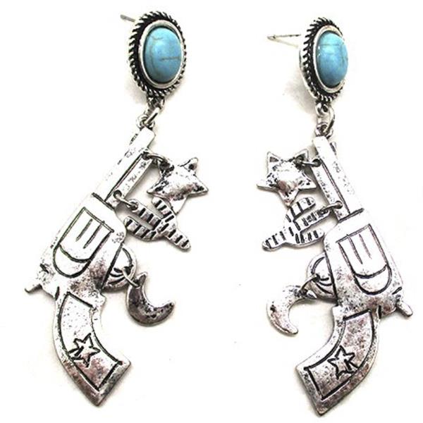 WESTERN STYLE GUN EARRING