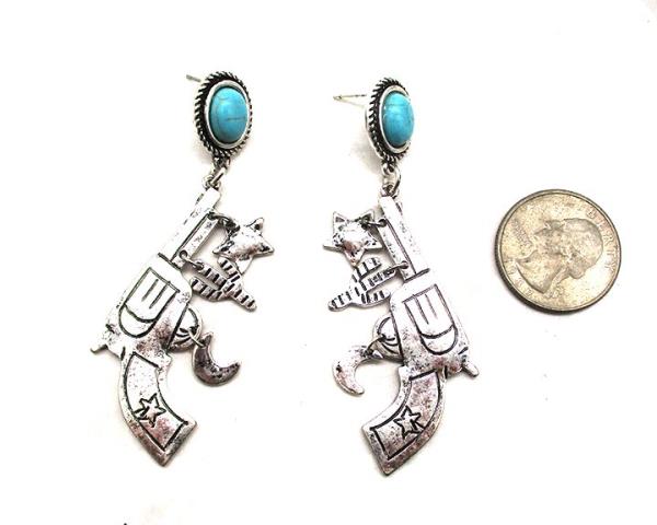 WESTERN STYLE GUN EARRING