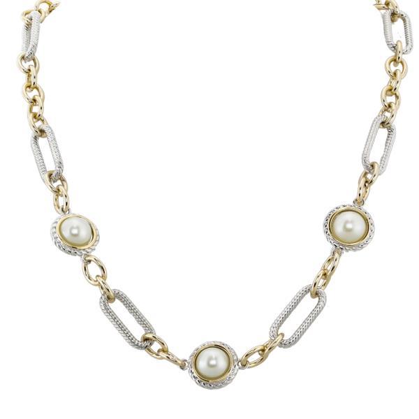 TWO TONE PEARL NECKLACE