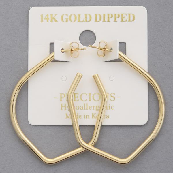 14K GOLD DIPPED METAL EARRING