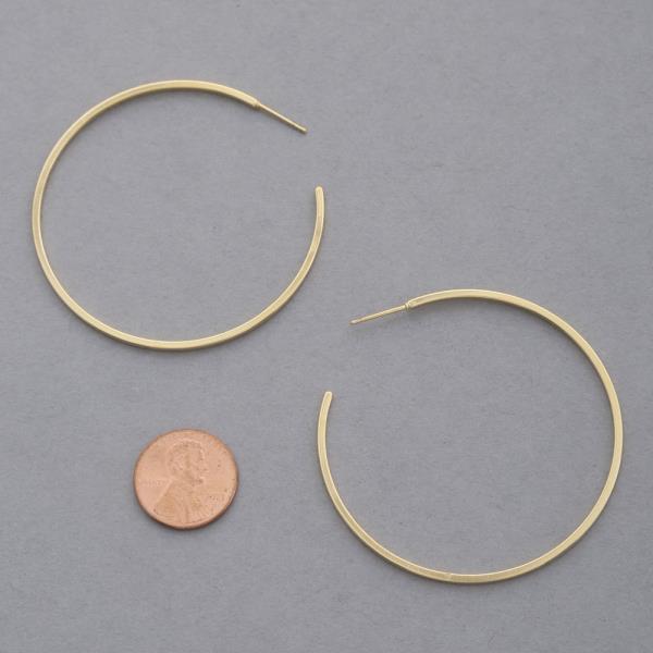 14K GOLD DIPPED HYPOALLERGENIC OPEN HOOP EARRING