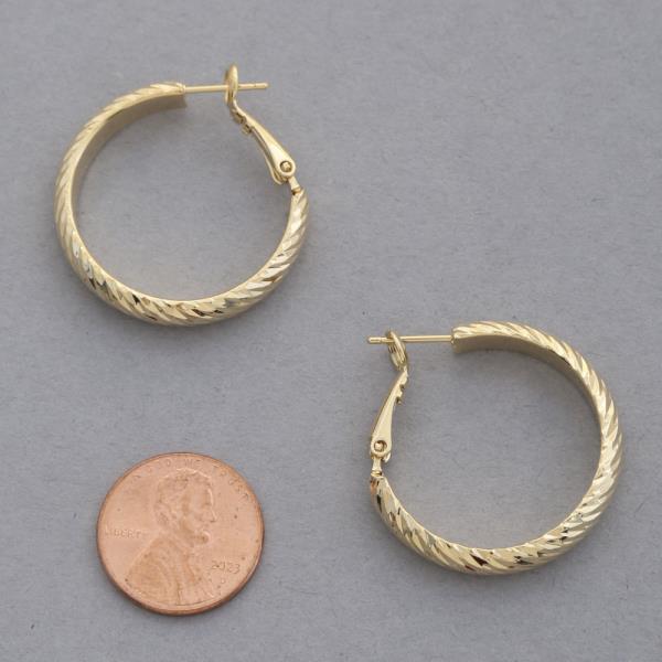 14K GOLD DIPPED HOOP EARRING