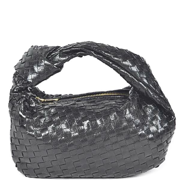 METALLIC BRAIDED ZIP BAG