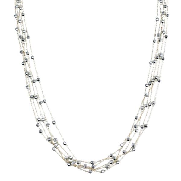 DAINTY PEARL BEAD LAYERED NECKLACE