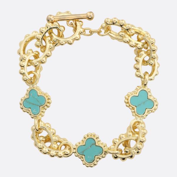 CLOVER METAL CHAIN BRACELET