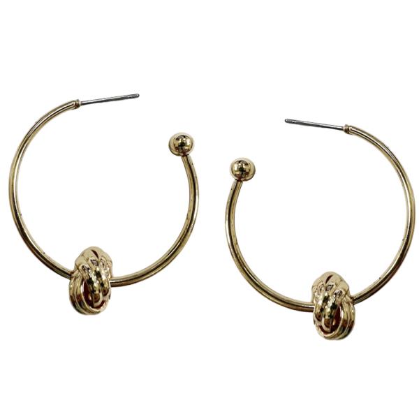 METAL KNOT HOOP EARRING