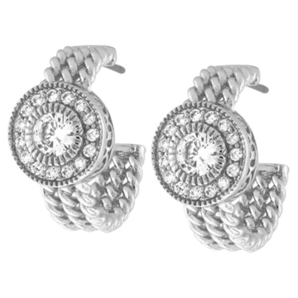 CZ ROUND EARRING
