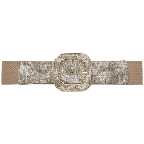 MODERN DESIGN SQUARE BUCKLE ELASTIC BELT