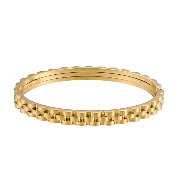 GOLD PLATED STAINLESS STEEL BANGLE