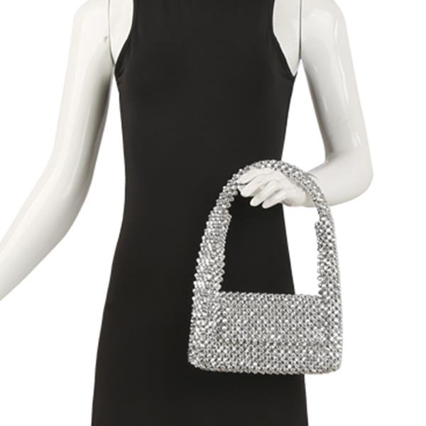 ALL OVER BEADED FLAP OVER SHOULDER BAG