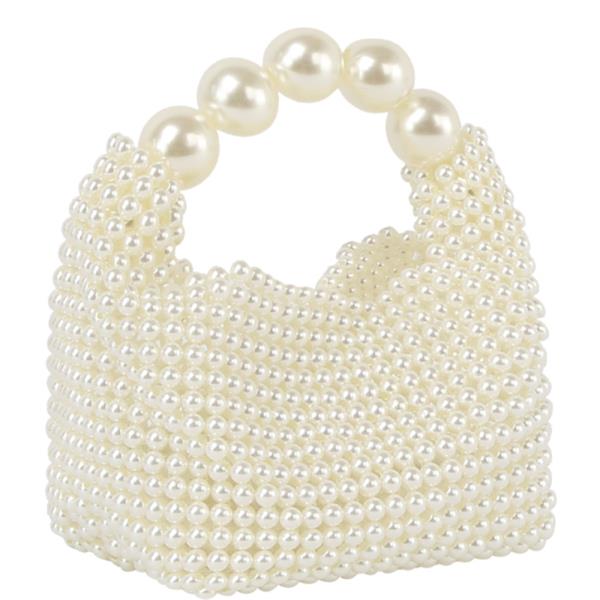 ALL OVER BEADED PEARL CLUTCH BAG