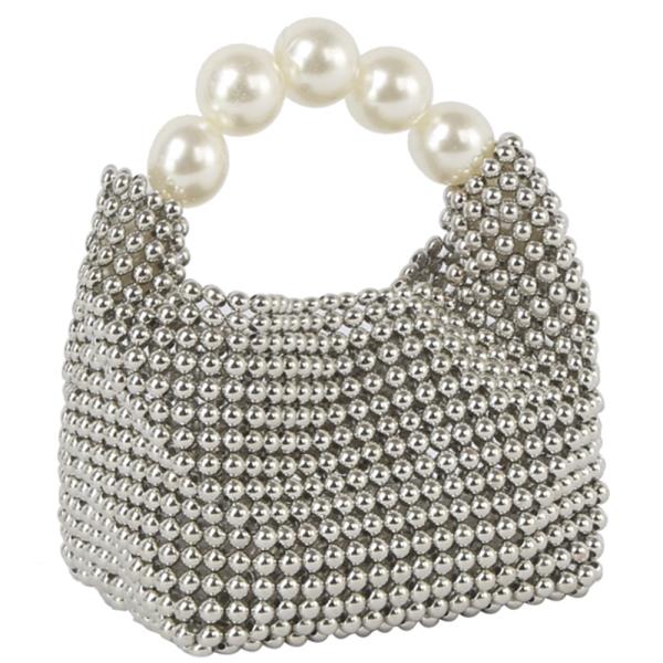 ALL OVER BEADED PEARL CLUTCH BAG