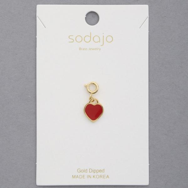 SODAJO HEART GOLD DIPPED NECKLACE CHARM