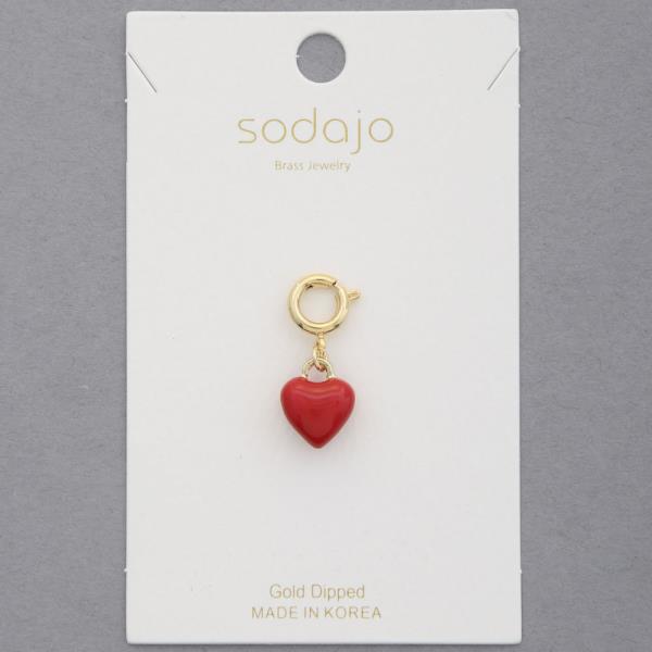 SODAJO HEART GOLD DIPPED NECKLACE CHARM