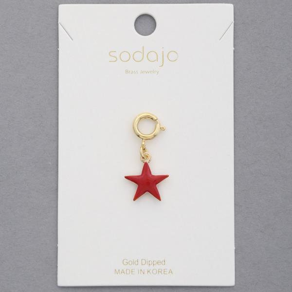 SODAJO STAR GOLD DIPPED NECKLACE CHARM