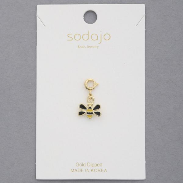 SODAJO BEE GOLD DIPPED NECKLACE CHARM