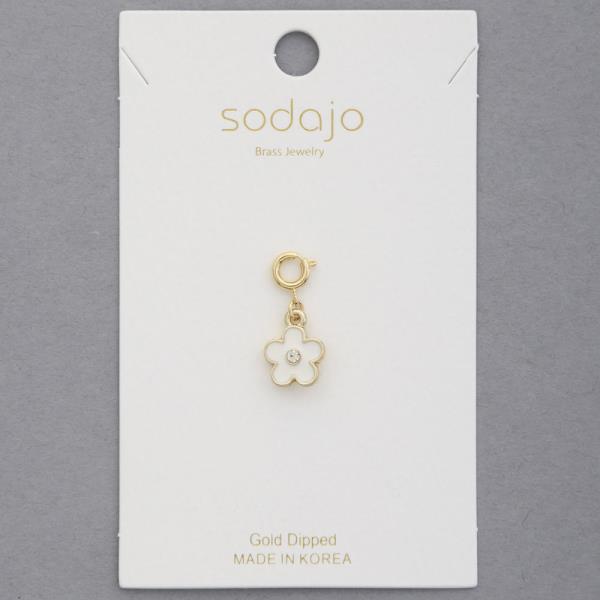 SODAJO FLOWER GOLD DIPPED NECKLACE CHARM