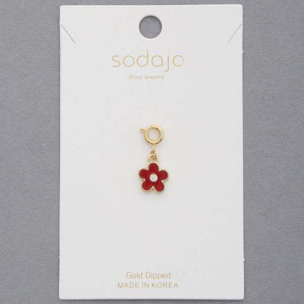 SODAJO FLOWER GOLD DIPPED NECKLACE CHARM