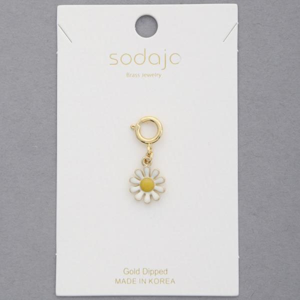 SODAJO FLOWER GOLD DIPPED NECKLACE CHARM