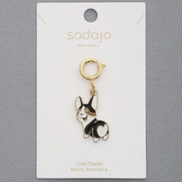 SODAJO DOG GOLD DIPPED NECKLACE CHARM