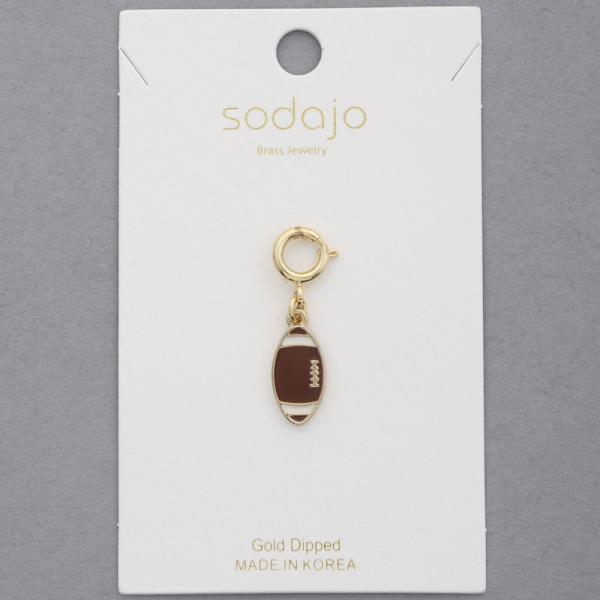 SODAJO FOOTBALL GOLD DIPPED NECKLACE CHARM