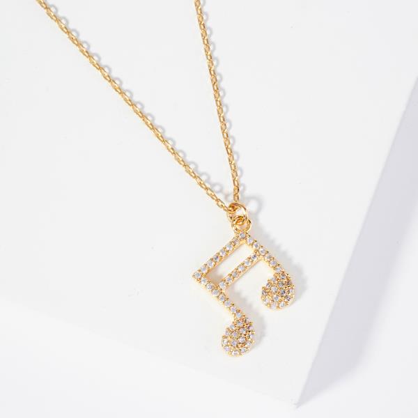 18K GOLD RHODIUM MELODY NECKLACE