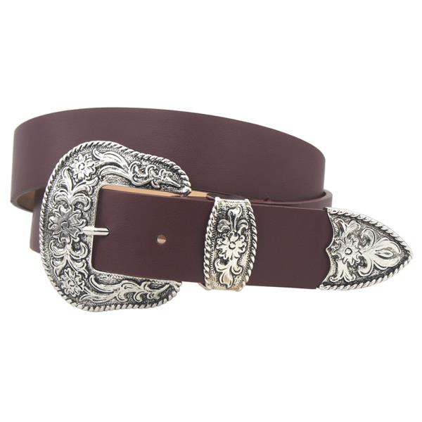 ASHLEY FLORA WESTERN BUCKLE BELT