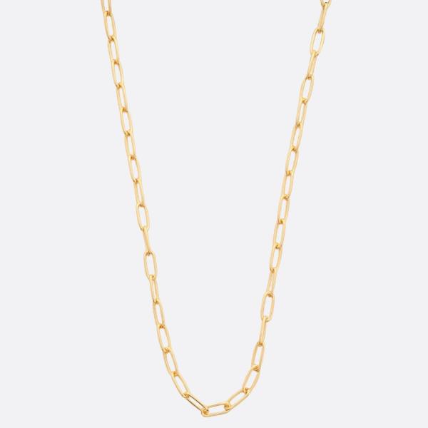 SODAJO OVAL LINK GOLD DIPPED NECKLACE