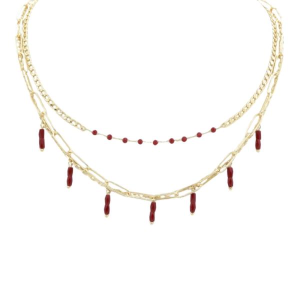 3 LAYERED METAL CHAIN NECKLACE