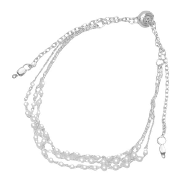 PEARL METAL CHAIN BRACELET