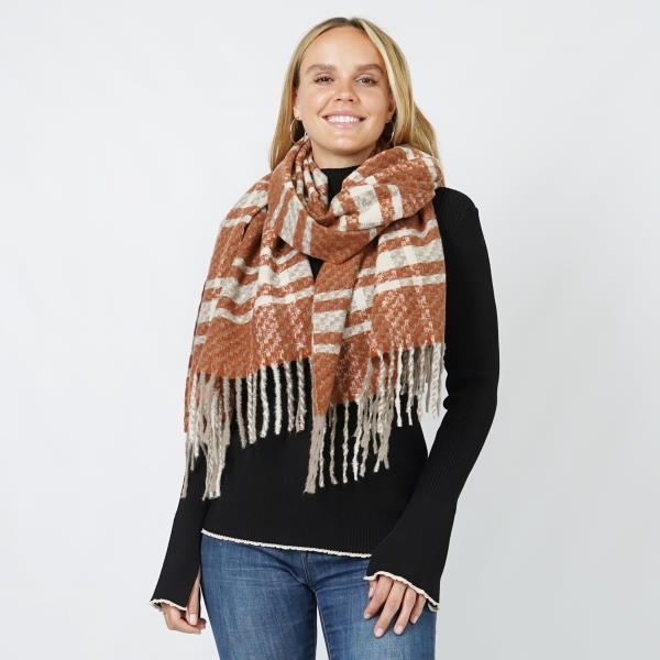 PLAID OBLONG SCARF/SHAWL