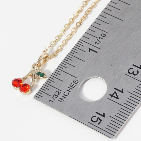 CHERRY PENDANT DAINTY NECKLACE